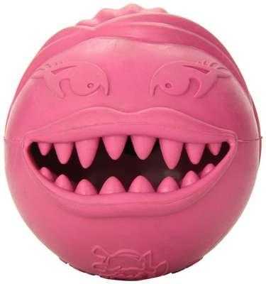 Jolly Pets - Monster Ball - Blue or Pink - Natural Rubber Dog Toy
