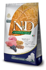 Farmina - N&D - Ancestral Grain - Lamb & Blueberry - Puppy Formula - Med/Maxi Breeds