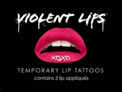 Violent Lips - Red "XOXO" - Temporary Lip Appliques