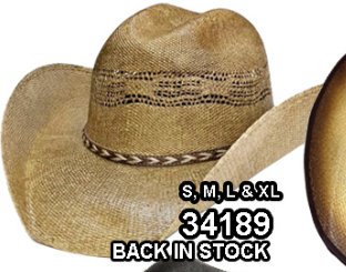 MODESTONE STRAW COWBOY HAT