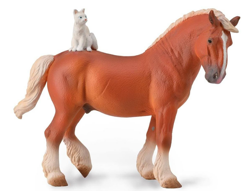 BREYERS DRAFT HORSE WITH CAT
