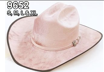 COWBOY VELVET PINK HAT MODESTO