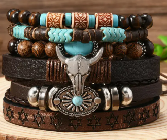 CHESTNUT 6 PEICE BRACELET