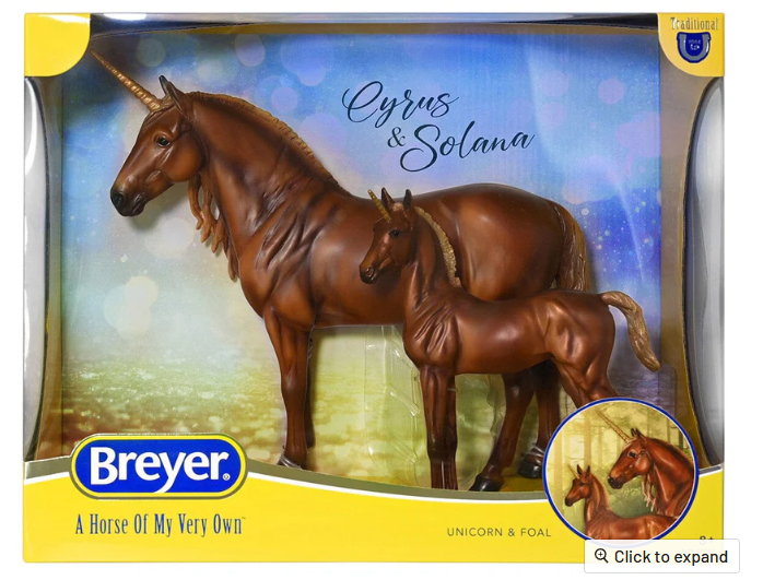 BREYER UNICORN AND FOAL