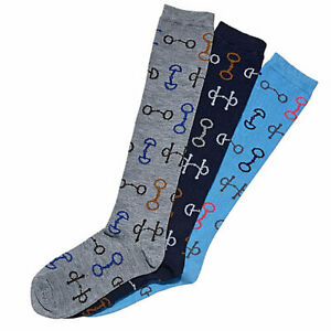 Awst Int'l - Snaffle Bit Socks - Blue, Navy & Grey - Ladies' Socks