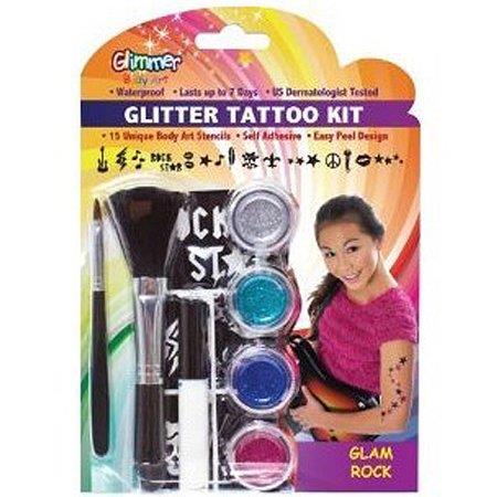Glimmer Body Art - Glitter Tattoo Kit - Spooky, Glam Rock, or Princess