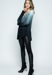 Vocal Zipper Long Sleeve Top with Grommets