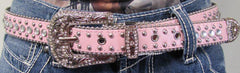 1/2' Leatherette Belt with Bling