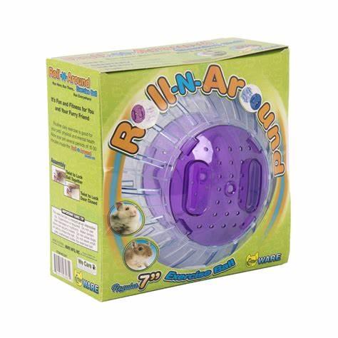 Critterware - Roll-N-Around - Exercise Ball - Assorted Colours - Small Animal Toy