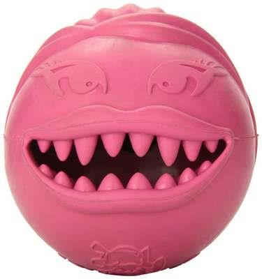 Jolly Pets Monster Ball Blue or Pink Natural Rubber Dog Toy