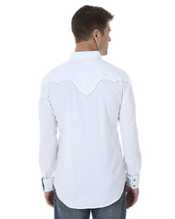 Wrangler Men's Retro Decorative Stitching Western Shirt