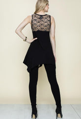 Vocal Wing Tunic Top -- Black