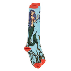 Socksmith - Ladies Knee High Socks - Air Blue Mermaid Sock