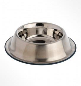 Premium Rubber-Bonded Stainless Steel No-Tip Bowl
