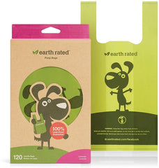 Earth Rated Eco-Friendly Handle Poo Bags - 120 Count