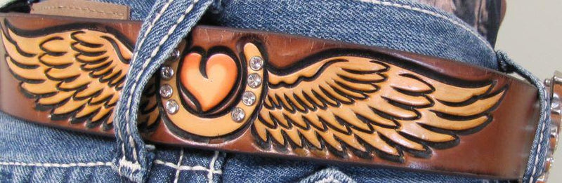 Women's Western Horseshoe belt with Wings