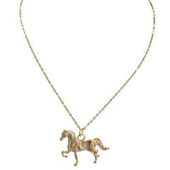 Exselle Equestrian Jewelry - Show Horse Pendant Necklace - Platinum or Gold