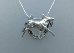 Exselle by Beverly Zimmer - Equestrian Jewelry - Horseshoe & Dressage Pendant Necklace