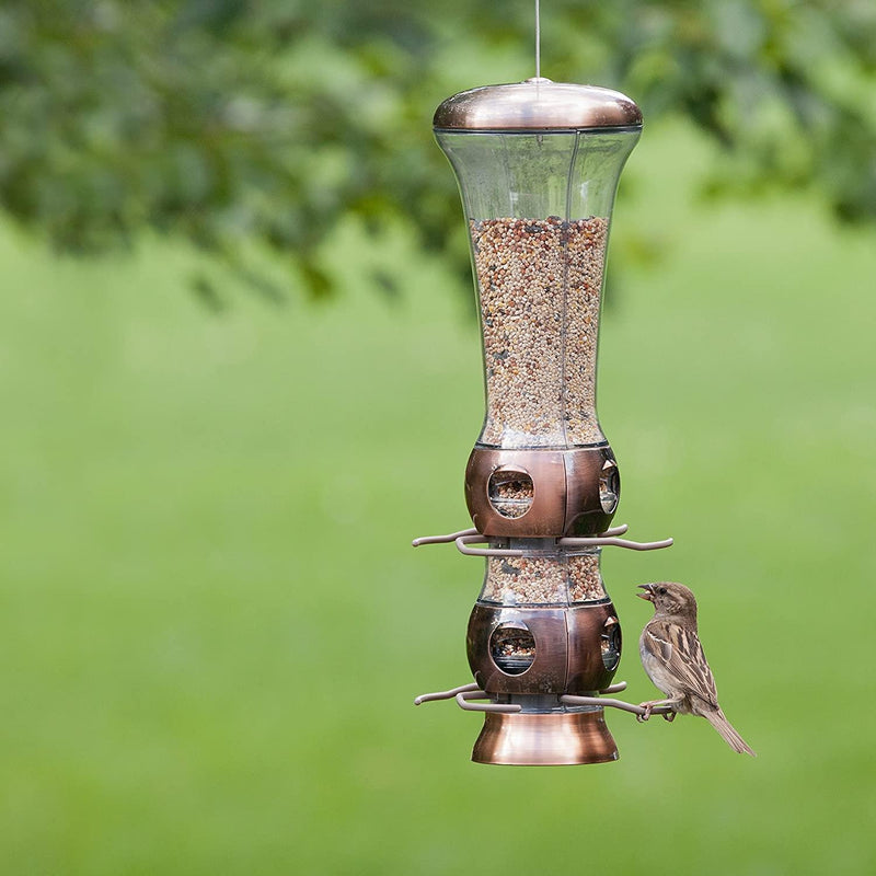 Select-A-Bird Tube Feeder With Copper Finish