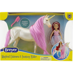 Breyer - Magical Unicorn Sky & Fantasy Rider Meadow