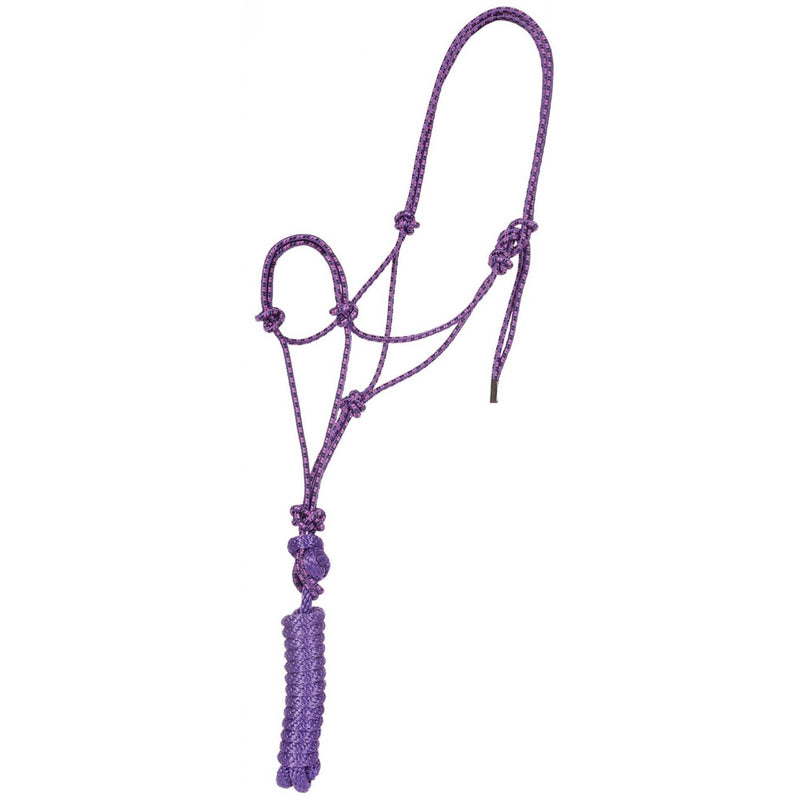 Mustang Economy Mountain Rope Halter with Lead - Horse Size