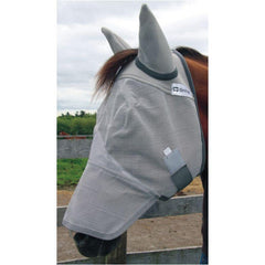 Natural Fit Breakaway Full Face Fly Mask With Ears & Nose Cover
