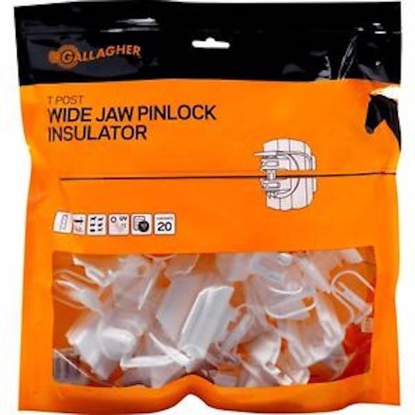 Gallagher Wide Jaw Pinlock T-Post Fence Insulators