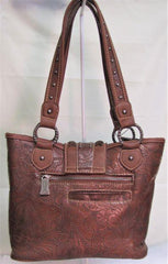 Trinity Ranch Cross Stitch Handbag - Brown