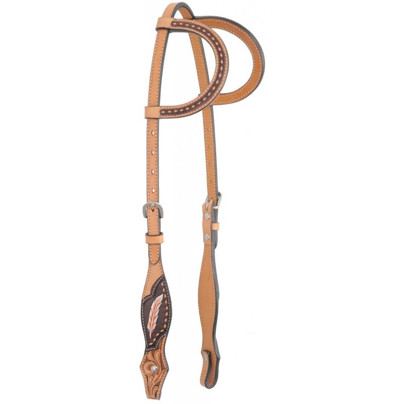 Country Legend - Gator & Feathers Double Ear Headstall