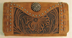 Trinity Ranch Tooled and Studded Wallet