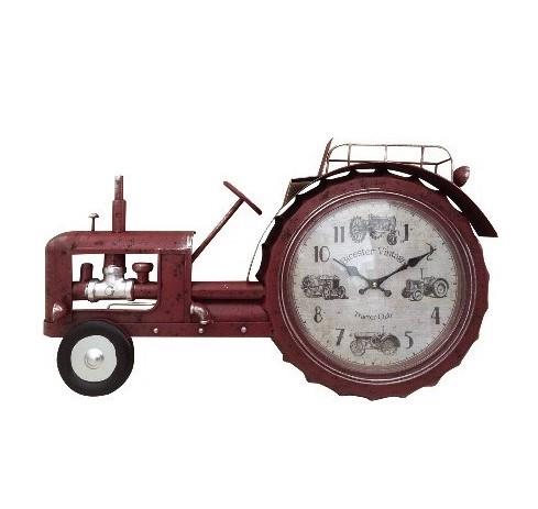 Red Tractor Wall Clock