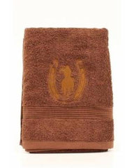 Western Moment's Horseshoe and Rider Bath Towel