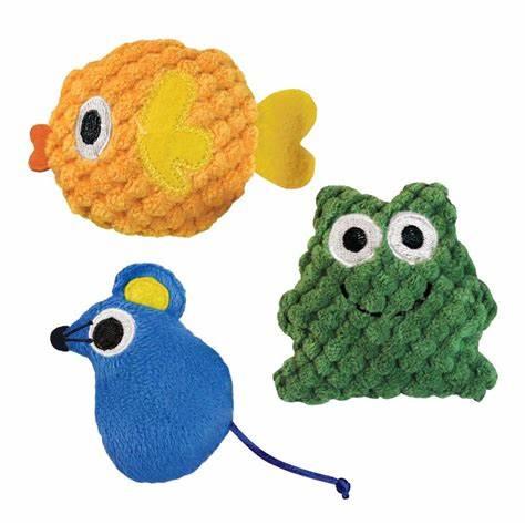 Kong - Scrattles Cat Toy - Fish, Green Blob, or Blue Mouse