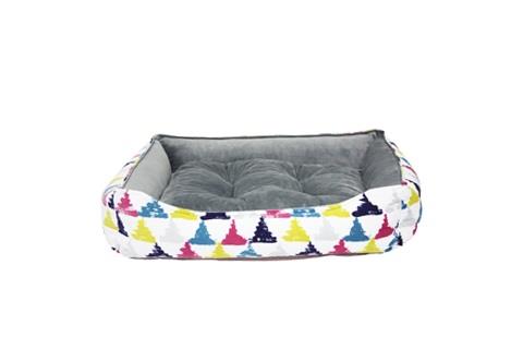 Be One Breed Cozy Bed - Colourful Triangles
