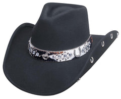 Crazy Horse Cowboy Hat - Black