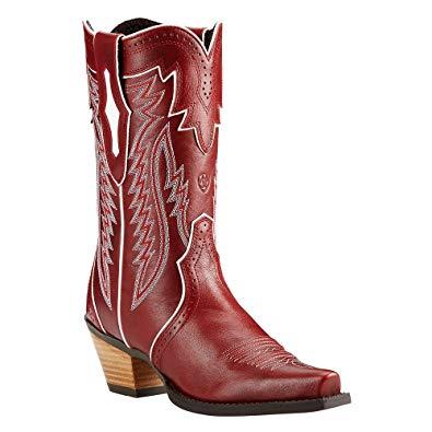 Lipstick Red Calamity Leather Cowboy Boot