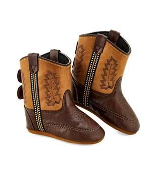 Brown Cowboy Poppets - Infant Boots