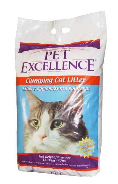 Pet Excellence Clumping Cat Litter with Baking Soda - 40 LBs