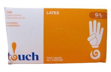 Touch Latex Disposable Gloves - Large