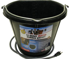 Flat Back Heated Rubber Bucket