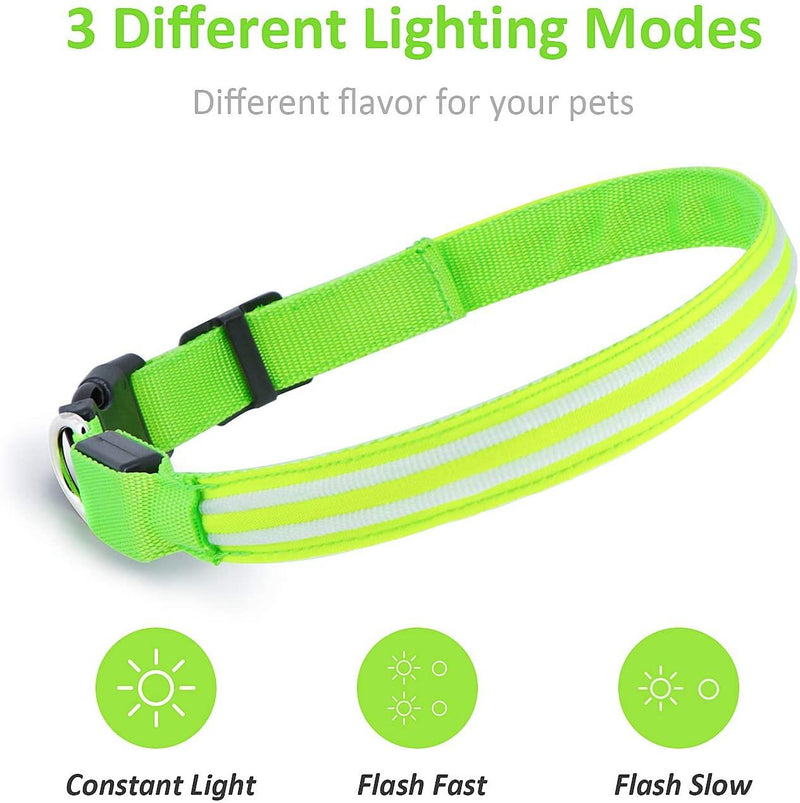 4ID LED Lite-Up Dog Collar - Green