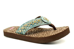 Blazin Roxx Women's Sandals - Brown/Turquoise - Size 5 & 7