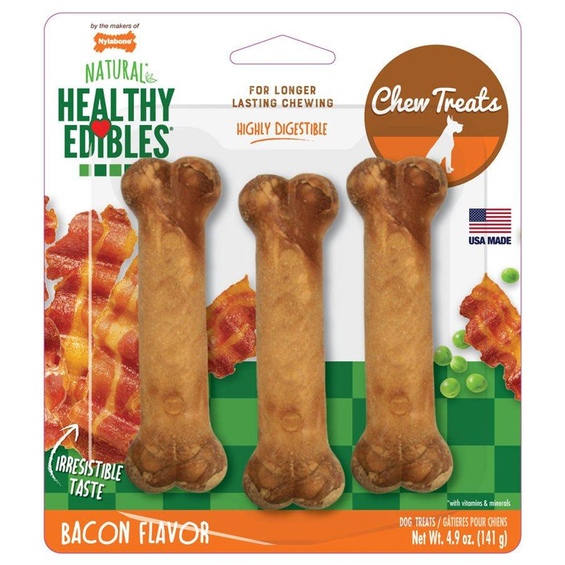 Healthy Edibles - Bacon Flavour Bones - 3 Pack