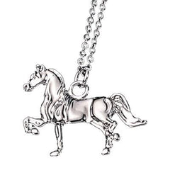 Exselle Equestrian Jewelry - Show Horse Pendant Necklace - Platinum or Gold