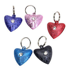 Costal - Frosted Heart Cat Bells - Pink, Red, Purple, Blue, or Black