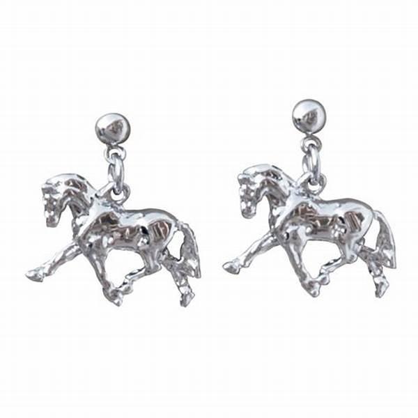 Exselle - Beverly Zimmer - Dressage Horse Earrings - Platinum or Gold