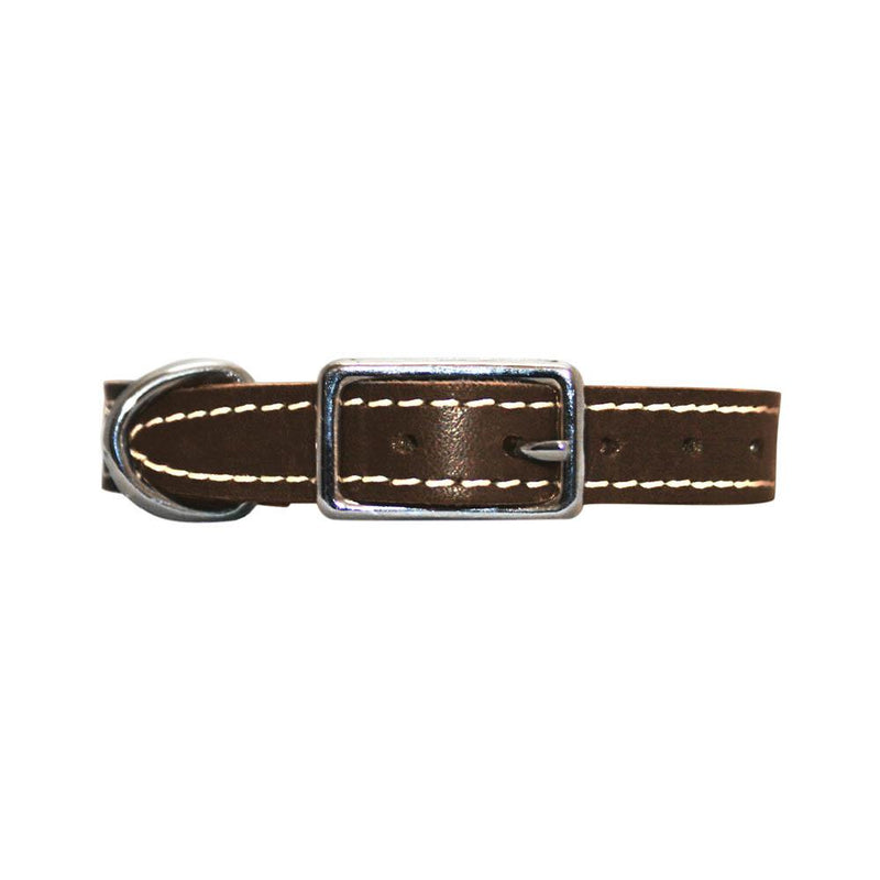 Brown Leather Dog Collar - 3/4" Width
