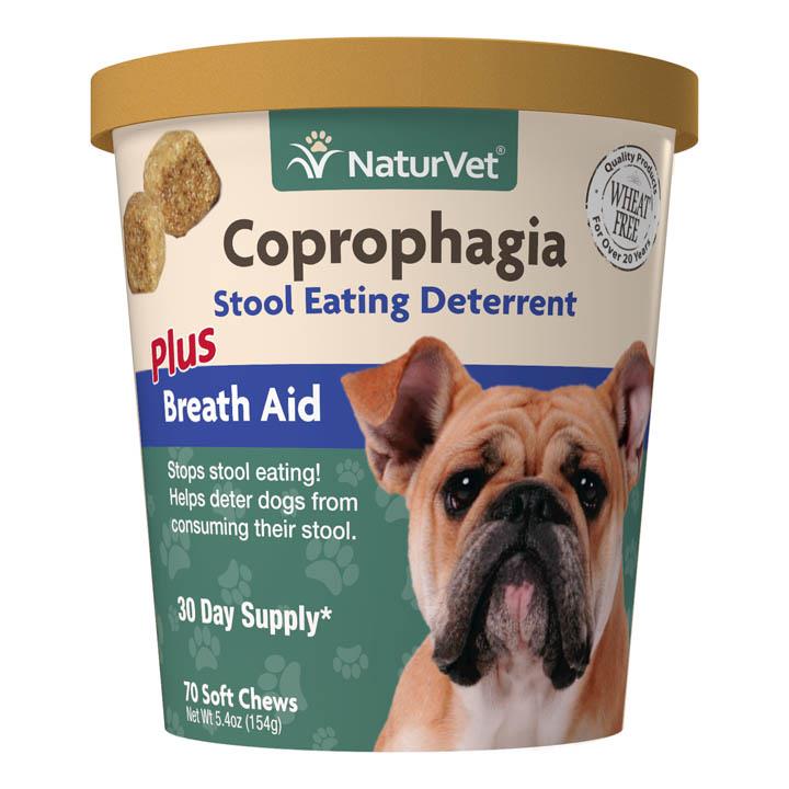 NaturVet - Coprophagia - Stool Eating Deterrent - Plus Breath Aid