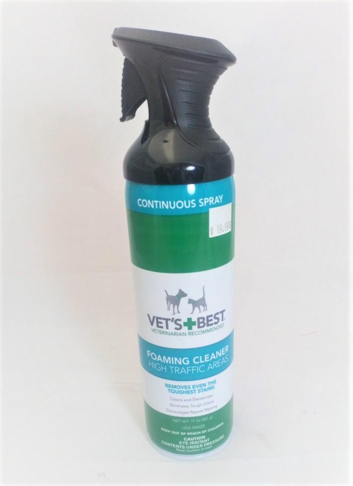 Vet's Best Foaming Cleaner for High Traffic Areas - Continuous Spray