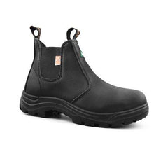 Black Women's CSA Lightweight Steel Toe Leather Work Safety Boots - 925